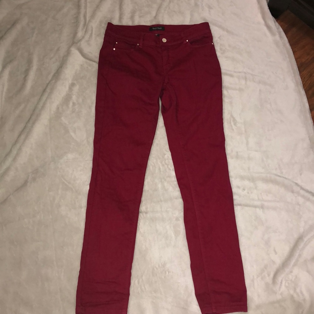 WHBM Red Skinny Jeans